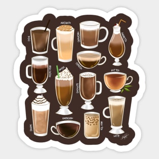 Types of Coffee Sticker
